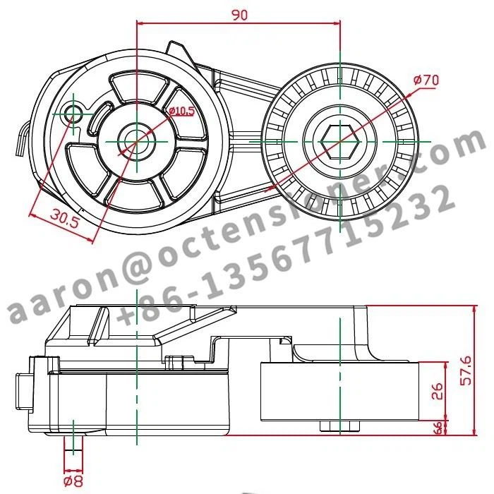 2203640 2203641 Construction Machinery Transporter Belt Tensioner for SCANIA